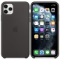 Preview: iPhone 11 Pro Max Silikonhülle schwarz Apple Original MX002ZM/A hinten vorne schräg online kaufen bestellen