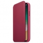 Preview: iPhone X XS Ledertasche Folio Beerenrot Apple Original MQRX2ZM/A vorne online kaufen bestellen