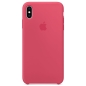 Preview: iPhone XS Max Silikon Case Hibiskus rosa MUJP2ZM/A hinten online kaufen bestellen