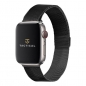 Preview: Apple Watch Edelstahl-Armband Magnetic Loop Milanese schwarz TACTICAL Zubehör online kaufen