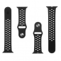 Preview: Apple Watch Sportarmband Double Silicone schwarz innen TACTICAL Zubehör online kaufen