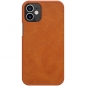 Preview: iPhone 13 Pro Max Leder Buchtasche Nillkin Qin braun hinten Zubehör online kaufen bestellen