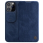 Preview: iPhone 13 Pro Max Leder Buchtasche Nillkin Qin blau Zubehör online kaufen bestellen