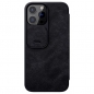 Preview: iPhone 13 Pro Leder Buchtasche Nillkin Qin schwarz hinten Zubehör online kaufen bestellen