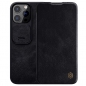 Preview: iPhone 13 Pro Max Leder Buchtasche Nillkin Qin schwarz Zubehör online kaufen bestellen