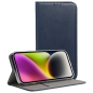 Preview: iPhone 14 Handytasche Magneto Book Case navy blau vorne und aufgestellt online kaufen bestellen