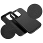 Preview: iPhone Leather MagSafe Case in schwarz Textur Zubehör online kaufen bestellen