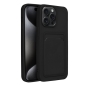 Preview: Silicone Card Case für iPhone 15 Pro Max in schwarz Zubehör online kaufen