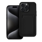 Preview: Silicone Card Case für iPhone 15 Pro Max in schwarz Zubehör online kaufen
