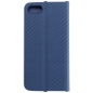 Preview: iPhone 7 8 SE 2020 2022 LUNA Book in Carbon blau mit silbernem Rahmen hinten online kaufen bestellen