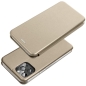 Preview: iPhone 15 Plus Elegance Book Case gold aufgeklappt Zubehör online kaufen bestellen