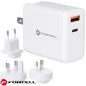 Preview: Internationales iPhone Reise Schnell Ladegerät mit 3 Adapter PD QC Forcell F-ENERGY TFK-TC-45WPDAC Zubehör online kaufen