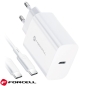 Preview: iPhone LadeSET Schnell Ladegerät mit USB-C Kabel PD QC Forcell F-ENERGY TFK-TC-25W Zubehör online kaufen