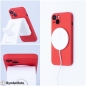 Preview: iPhone 14 Plus Silicone Mag Cover in rot mit MagSafe Lader Zubehör online kaufen bestellen