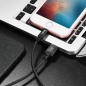 Preview: Ladekabel Lightning Textilüberzug schwarz 2 Meter hoco X14 Computer iPhone Zubehör online bestellen
