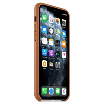 iPhone 11 Pro Lederhülle Case Sattelbraun Apple Original MWYD2ZM/A vorne online kaufen bestellen