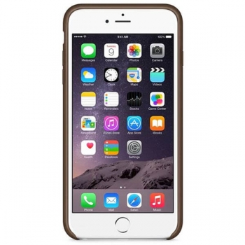 iPhone 6 6S Plus Leder Case Braun Apple Original MGQR2ZM/A vorne online kaufen bestellen
