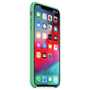 iPhone XS Max Silikon Case Minzgrün MVF82ZM/A vorne Zubehör online kaufen bestellen