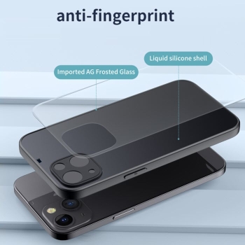 Silicone-Glas Cover matt in schwarz für iPhone 13 mini Aufbau online kaufen und bestellen