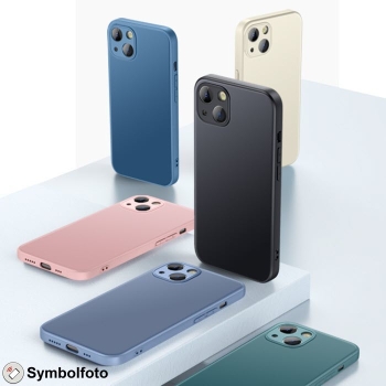 Silicone-Glas Cover matt in Lavendel-Blau für iPhone 13 online kaufen und bestellen