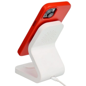 iPhone 15 Pro Max Leather MagSafe Case in rot am Lader Zubehör online kaufen bestellen