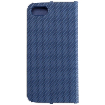 iPhone 7 8 SE 2020 2022 LUNA Book in Carbon blau mit silbernem Rahmen hinten online kaufen bestellen