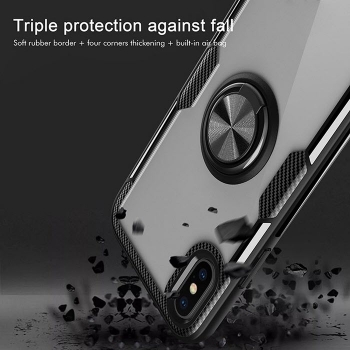 iPhone XS Hybrid Magnet Ring Case in Carbon schwarz Sturz online kaufen bestellen