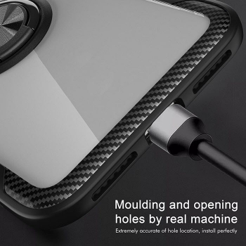 iPhone XS Hybrid Magnet Ring Case in Carbon schwarz unten online kaufen bestellen