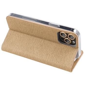 iPhone 13 Pro Max LUNA Book Case gold aufgestellt Zubehör online kaufen bestellen