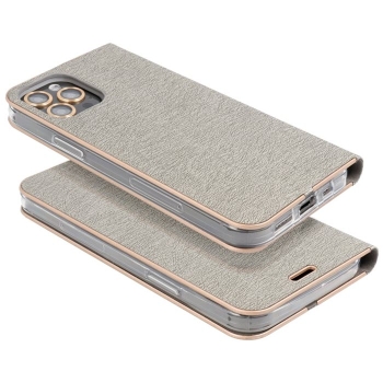 iPhone 11 Pro Max LUNA Book Case grau liegend hinten Zubehör online bestellen