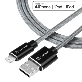 iPhone Ladekabel MFi Apple zertifiziert Aramid Tactical Fast Rope grau