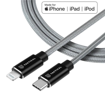 iPhone USB-C Ladekabel MFi Apple zertifiziert Aramid Tactical Fast Rope grau