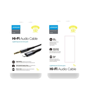 Adapterkabel AUX Lightning auf 3,5mm Kopfhöreranschluß Joyroom SY-A02 Blister