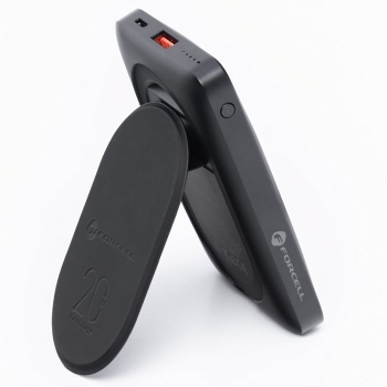 iPhone MagSafe PowerBank Qi kabellos 10000mAh schwarz aufgestellt Zubehör online kaufen