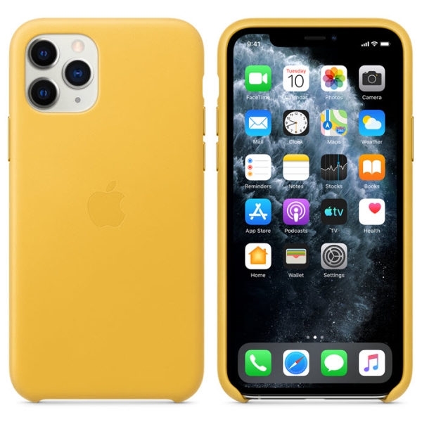 iPhone 11 Pro Max Lederhülle Case Sonnengelb Apple Original MX0A2ZM/A Kombi online kaufen bestellen