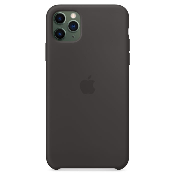 iPhone 11 Pro Max Silikonhülle schwarz Apple Original MX002ZM/A hinten hinten online kaufen bestellen