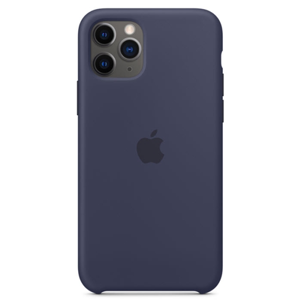 iPhone 11 Pro Silikonhülle Mitternachtsblau Apple Original MWYJ2ZM/A hinten online kaufen bestellen