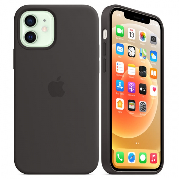 iPhone 12 mini MagSafe Silikonhülle Schwarz Apple Original MHKX3ZM/A Kombi Handyzubehör online bestellen