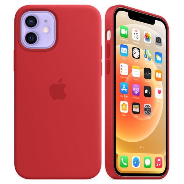 iPhone 12 mini MagSafe Silikonhülle Rot Apple Original MHKW3ZM/A Kombi Handyzubehör online kaufen bestellen