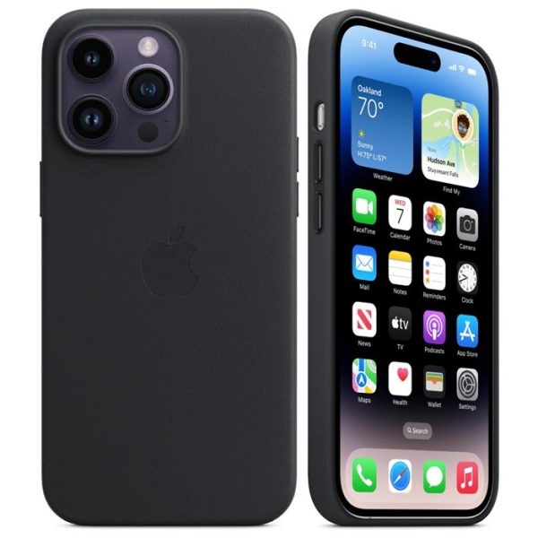 iPhone 14 Pro Max Leder Case MagSafe Case Midnight schwarz Apple Original MPPM3ZM/A Handyzubehör kaufen