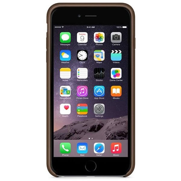 iPhone 6 6S Plus Leder Case Braun Apple Original MGQR2ZM/A vorne online kaufen bestellen
