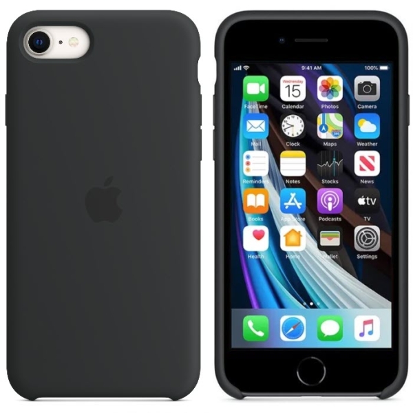 iPhone 7 8 SE 2020 2022 Silicone Case Midnight schwarz Apple Original MXYH2ZM/A Kombi online kaufen bestellen