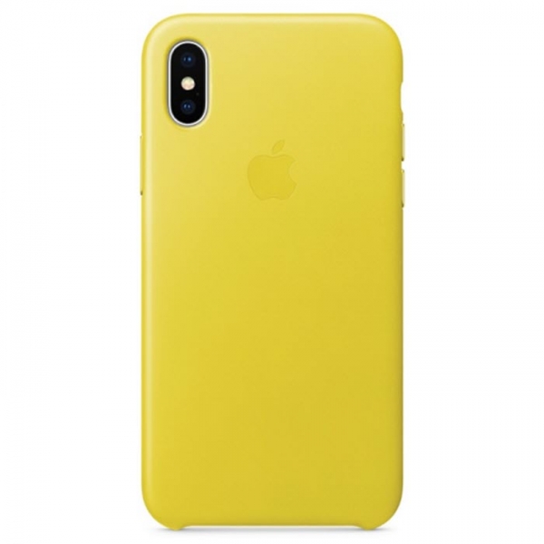 iPhone X XS Leder Case Yellow Apple Original MRGJ2ZM/A hinten online kaufen bestellen