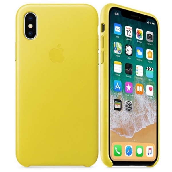 iPhone X XS Leder Case Gelb Apple Original MRGJ2ZM/A Kombi online kaufen bestellen