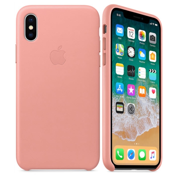 iPhone X Leder Case Pink Sand Apple Original MRGH2ZM/A Kombi online kaufen bestellen