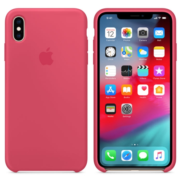 iPhone XS Max Silikon Case Hibiskus rosa MUJP2ZM/A Kombi online kaufen bestellen