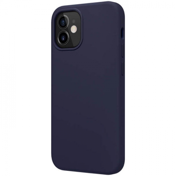 iPhone 12 Magnetic Cover MagSafe Nillkin Flex Pure Pro blau schräg online kaufen bestellen
