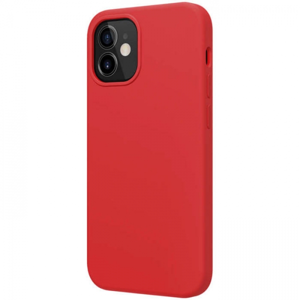iPhone 12 Magnetic Cover MagSafe Nillkin Flex Pure Pro rot schräg online kaufen bestellen