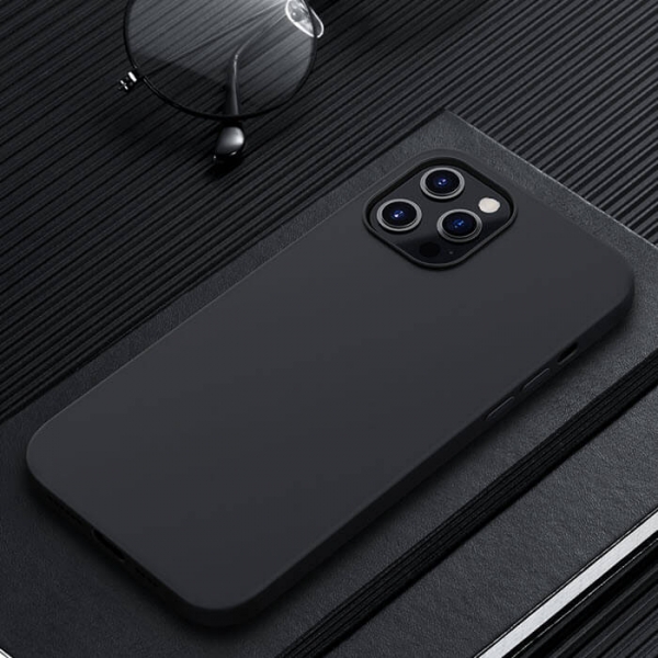 iPhone 12 Pro Magnetic Cover MagSafe Nillkin Flex Pure Pro liegend schwarz online kaufen bestellen