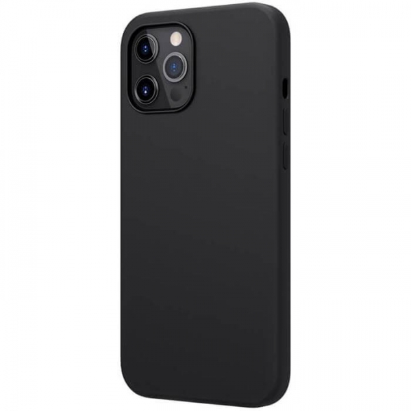 iPhone 12 Pro Magnetic Cover MagSafe Nillkin Flex Pure Pro schwarz schräg online kaufen bestellen
